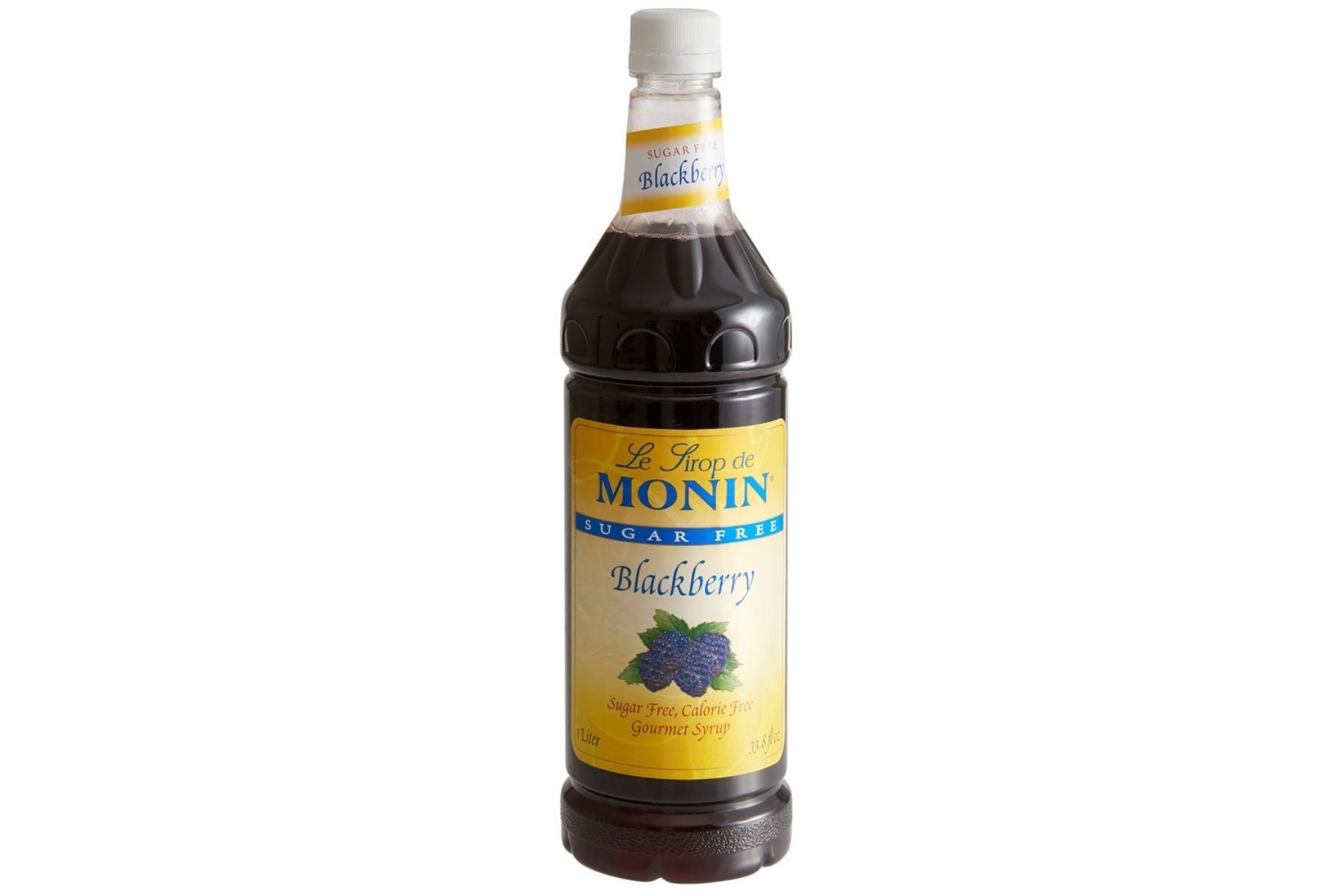 Monin  Sugar Free Flavored Syrups - 1L Plastic Bottle: Blackberry (Sugar Free)