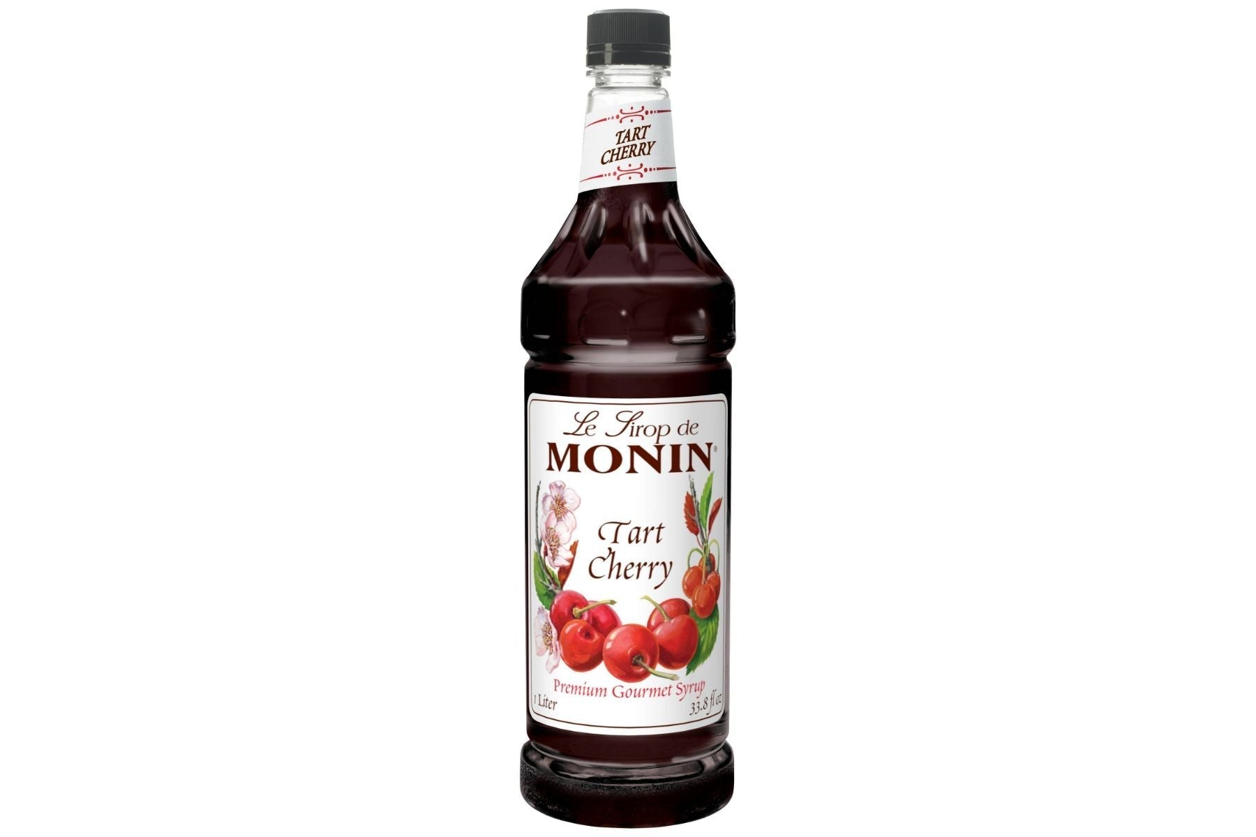 Monin Classic Syrup - 1L Plastic Bottle: Tart Cherry