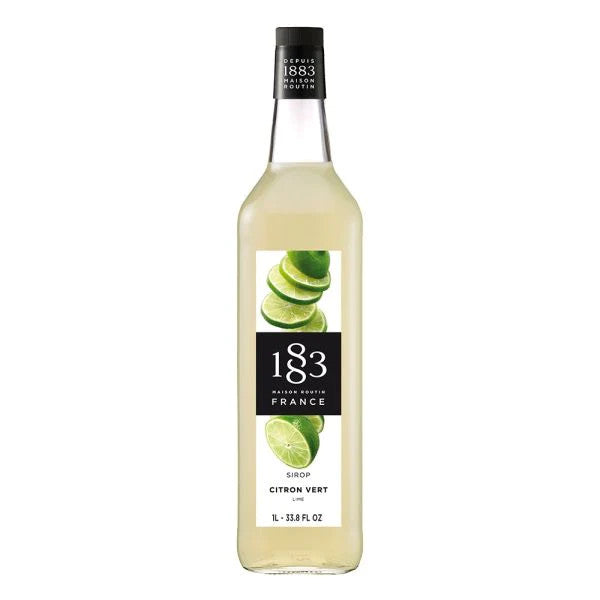 1883 Classic Flavored Syrups - 1L GLASS Bottle: Lime