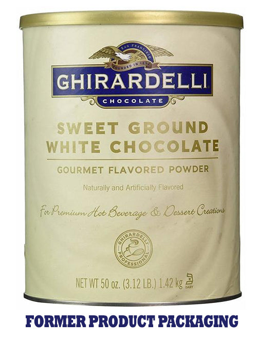 Ghirardelli Sweet Ground Powder: White Chocolate Flavored - 3.12 lb. Can