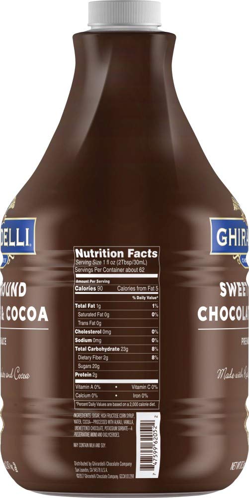 Ghirardelli Sauce - 64 fl. oz. Bottle: Sweet Ground Chocolate