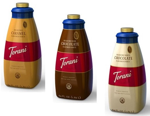 Torani Sugar Free White Chocolate Sauce - 64 oz. Bottle-6