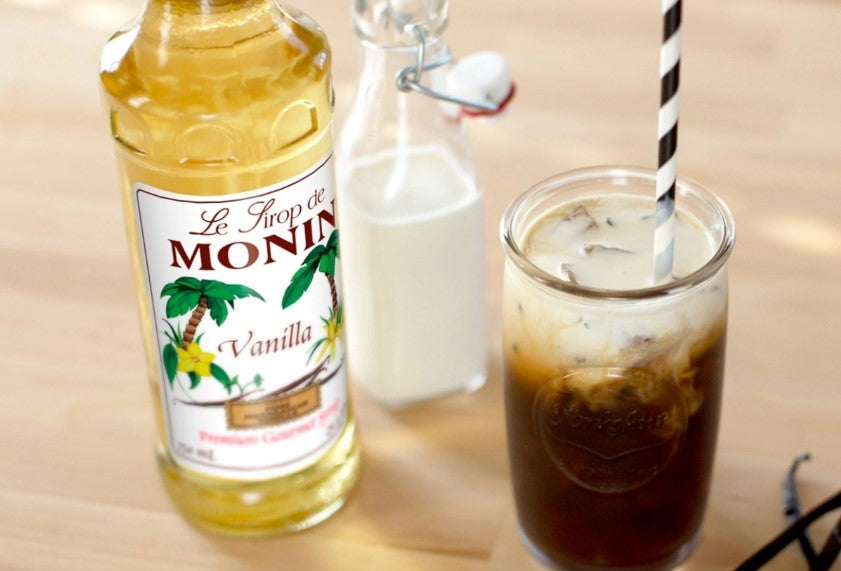 Monin Classic Flavored Syrups - 750 ml. Glass Bottle: Vanilla