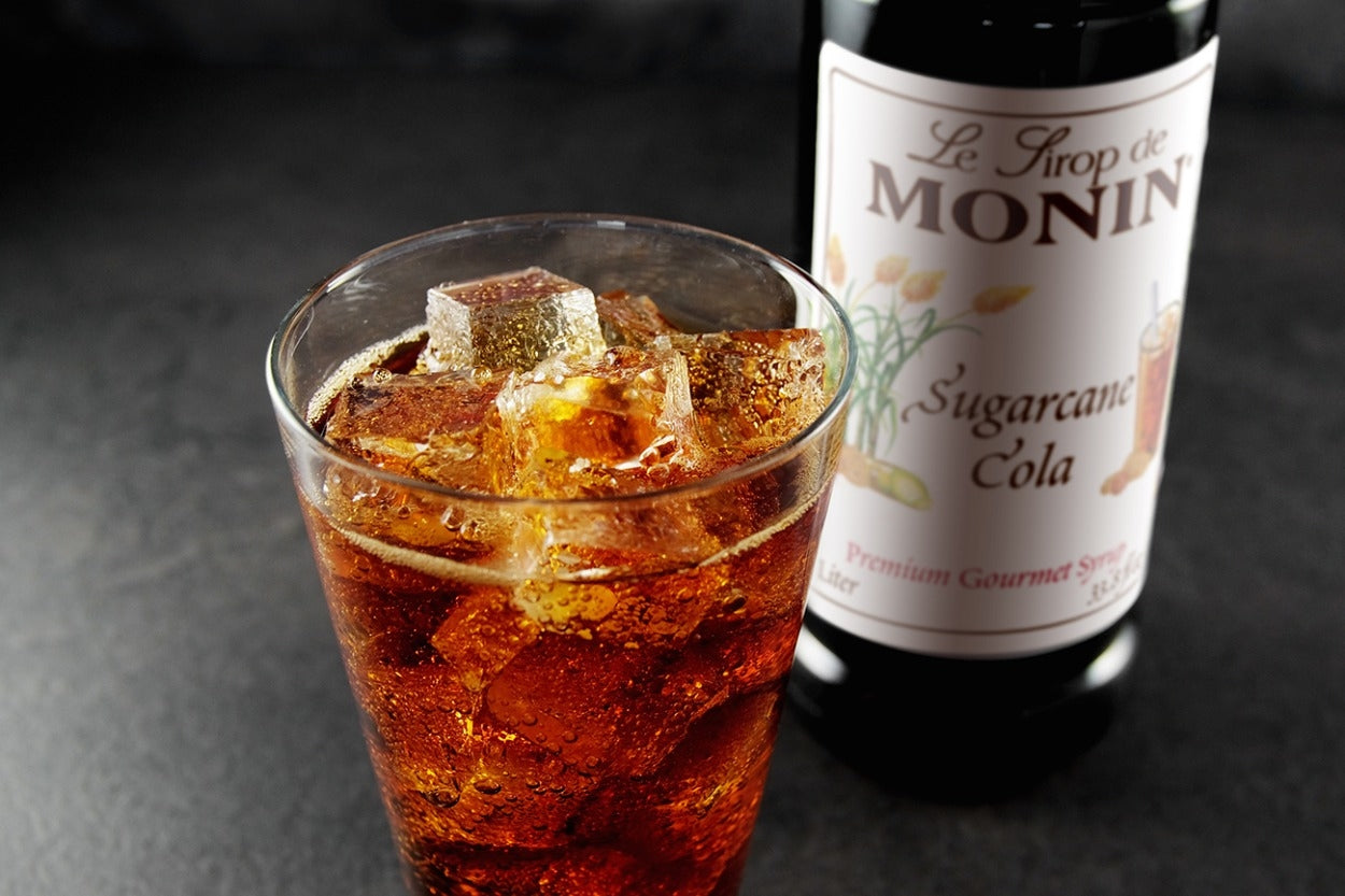 Monin Classic Flavored Syrups - 750 ml. Glass Bottle: Sugarcane Cola