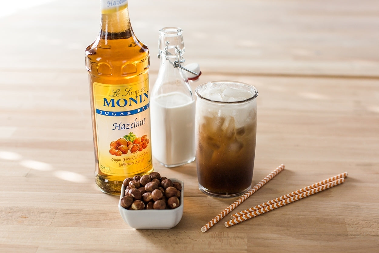 Monin  Sugar Free Flavored Syrups - 750 ml. Glass Bottle: Hazelnut (Sugar Free)