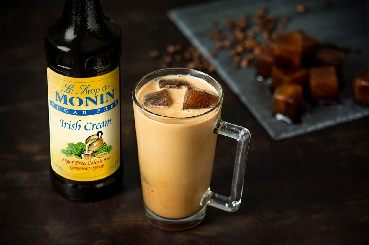 Monin  Sugar Free Flavored Syrups - 750 ml. Glass Bottle: Irish Cream (Sugar Free)