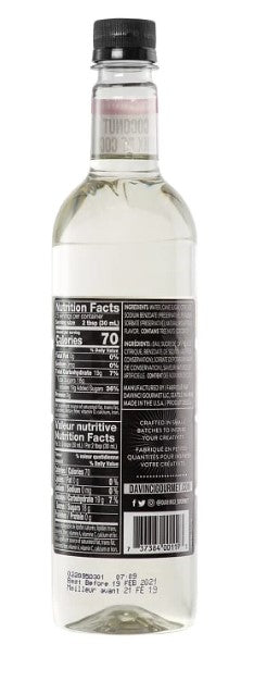 Davinci Classic Flavored Syrups - 750 ml. Plastic Bottle: Coconut