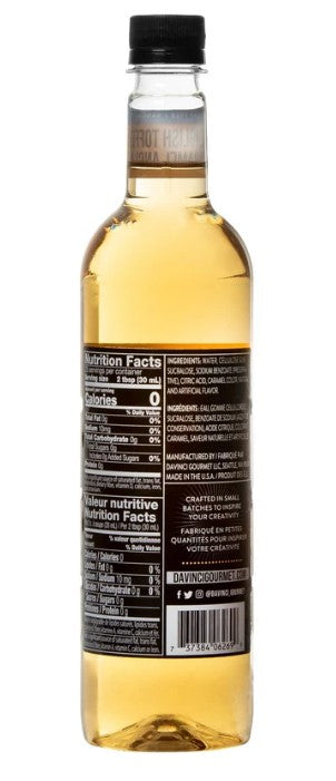 Davinci Sugar Free Flavored Syrups - 750 ml. Plastic Bottle: English Toffee