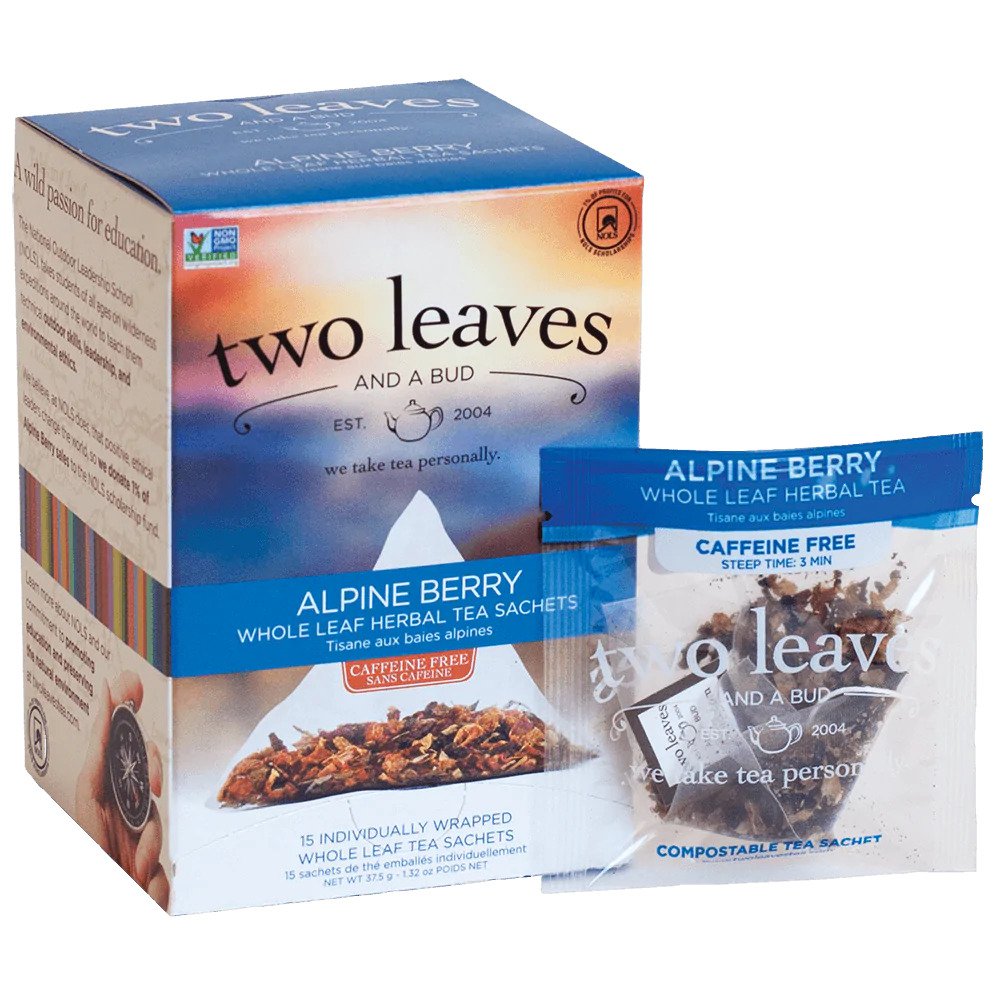 Two Leaves Tea - Box of 15 Tea Sachets: Alpine Berry