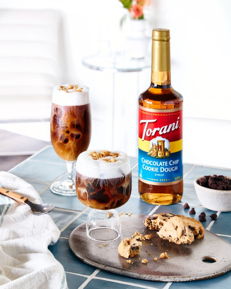 Torani Classic Flavored Syrups - 750 ml Glass Bottle: Chocolate Chip Cookie Dough