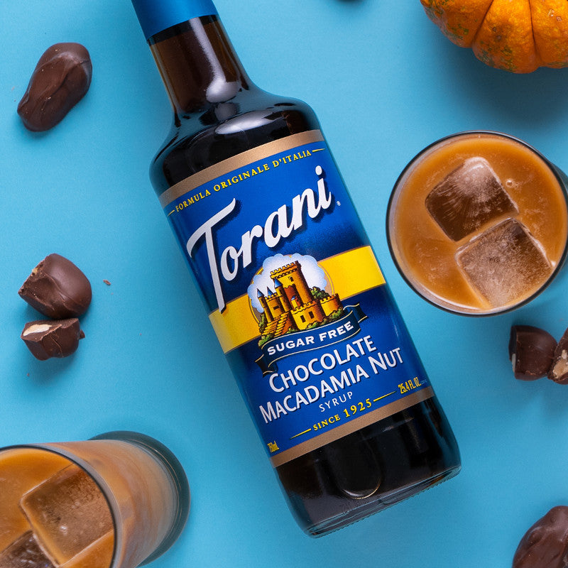 Torani Classic Flavored Syrups - 750 ml Glass Bottle: Chocolate Macadamia Nut-3