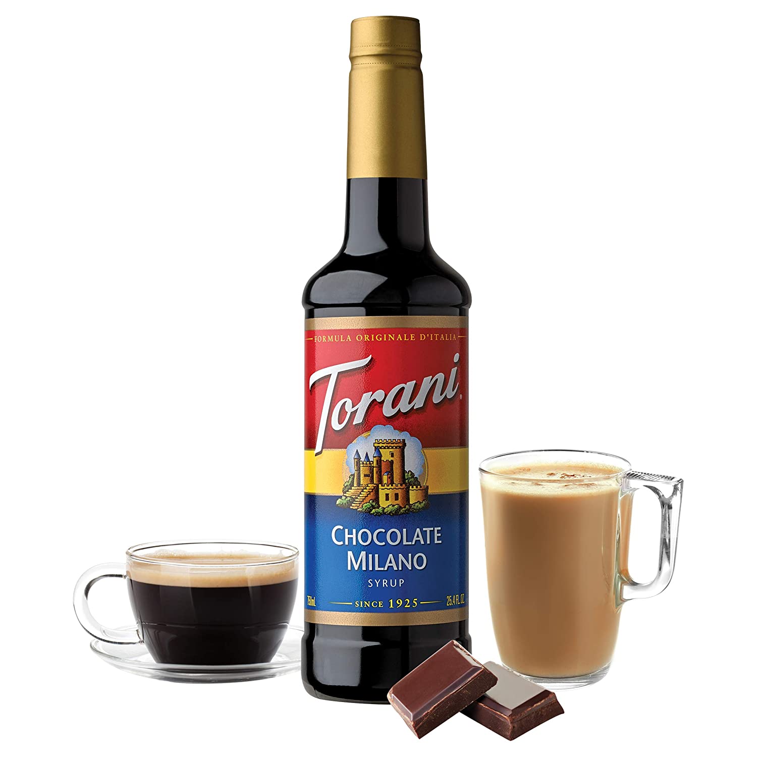 Torani Classic Flavored Syrups - 750 ml Glass Bottle: Chocolate Milano