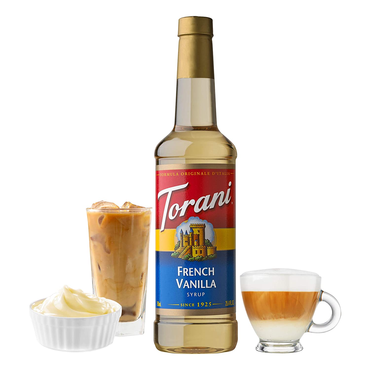 Torani Classic Flavored Syrups - 750 ml Glass Bottle: French Vanilla-2