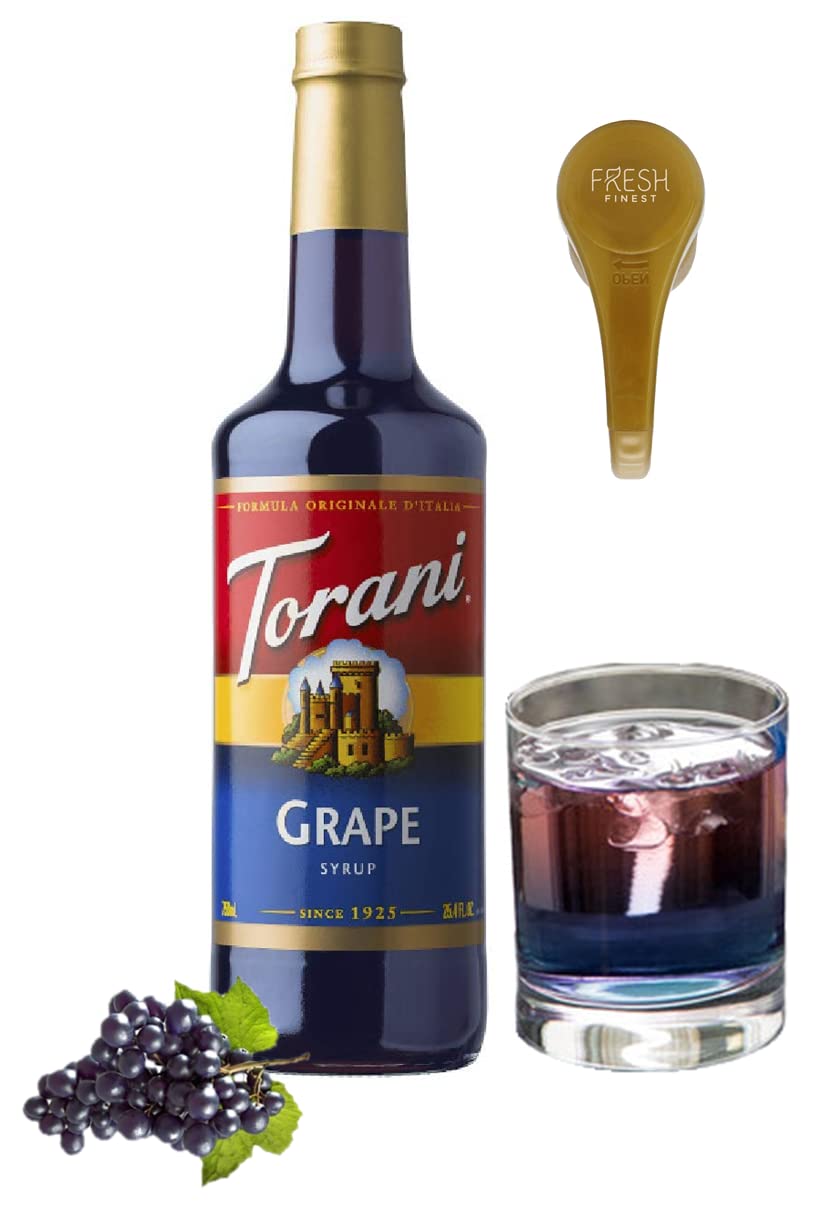 Torani Classic Flavored Syrups - 750 ml Glass Bottle: Grape
