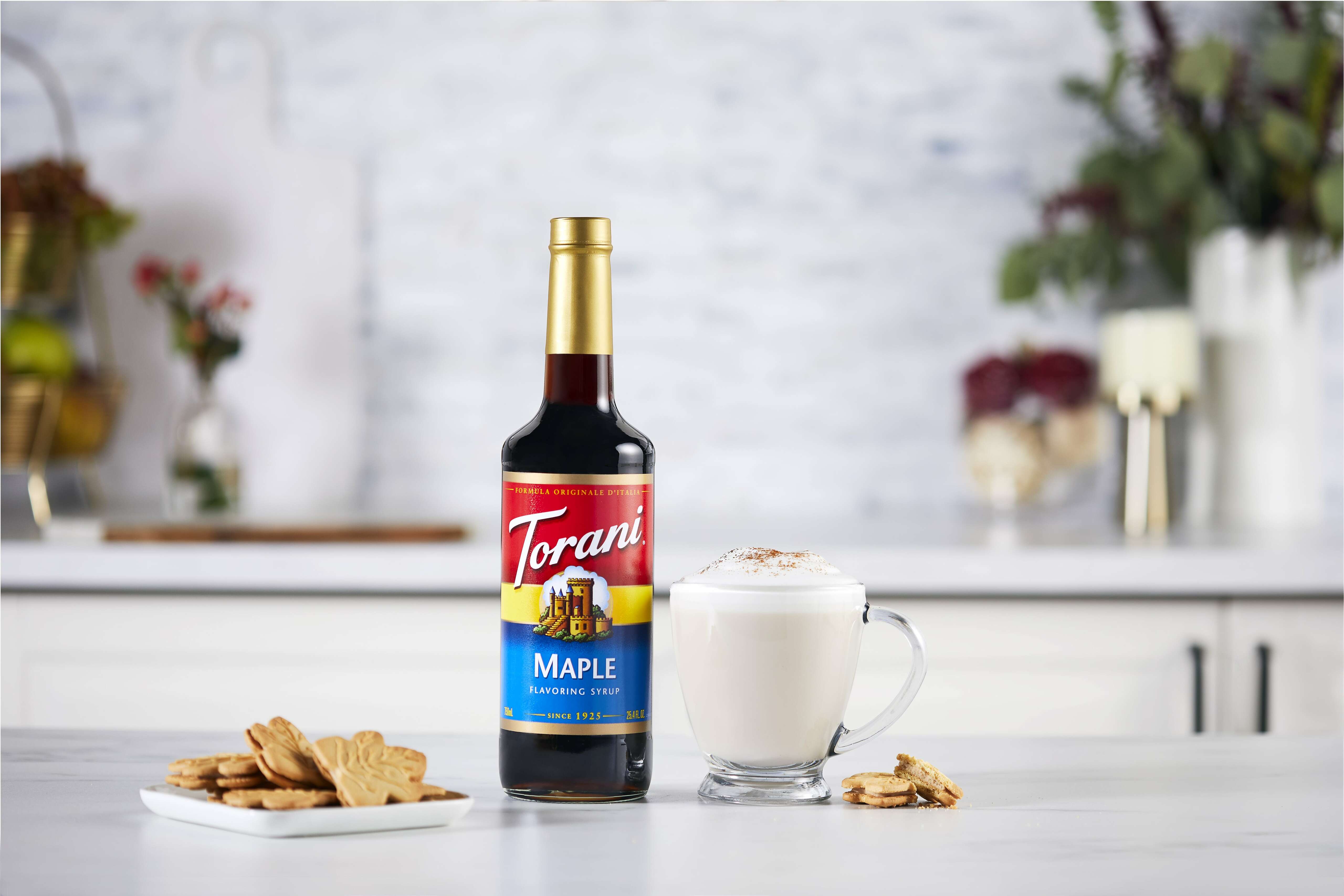 Torani Classic Flavored Syrups - 750 ml Glass Bottle: Maple Flavor