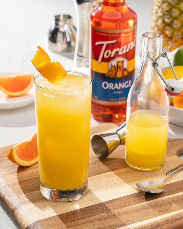 Torani Classic Flavored Syrups - 750 ml Glass Bottle: Orange