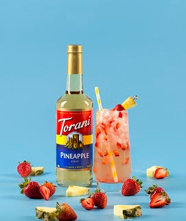 Torani Classic Flavored Syrups - 750 ml Glass Bottle: Pineapple
