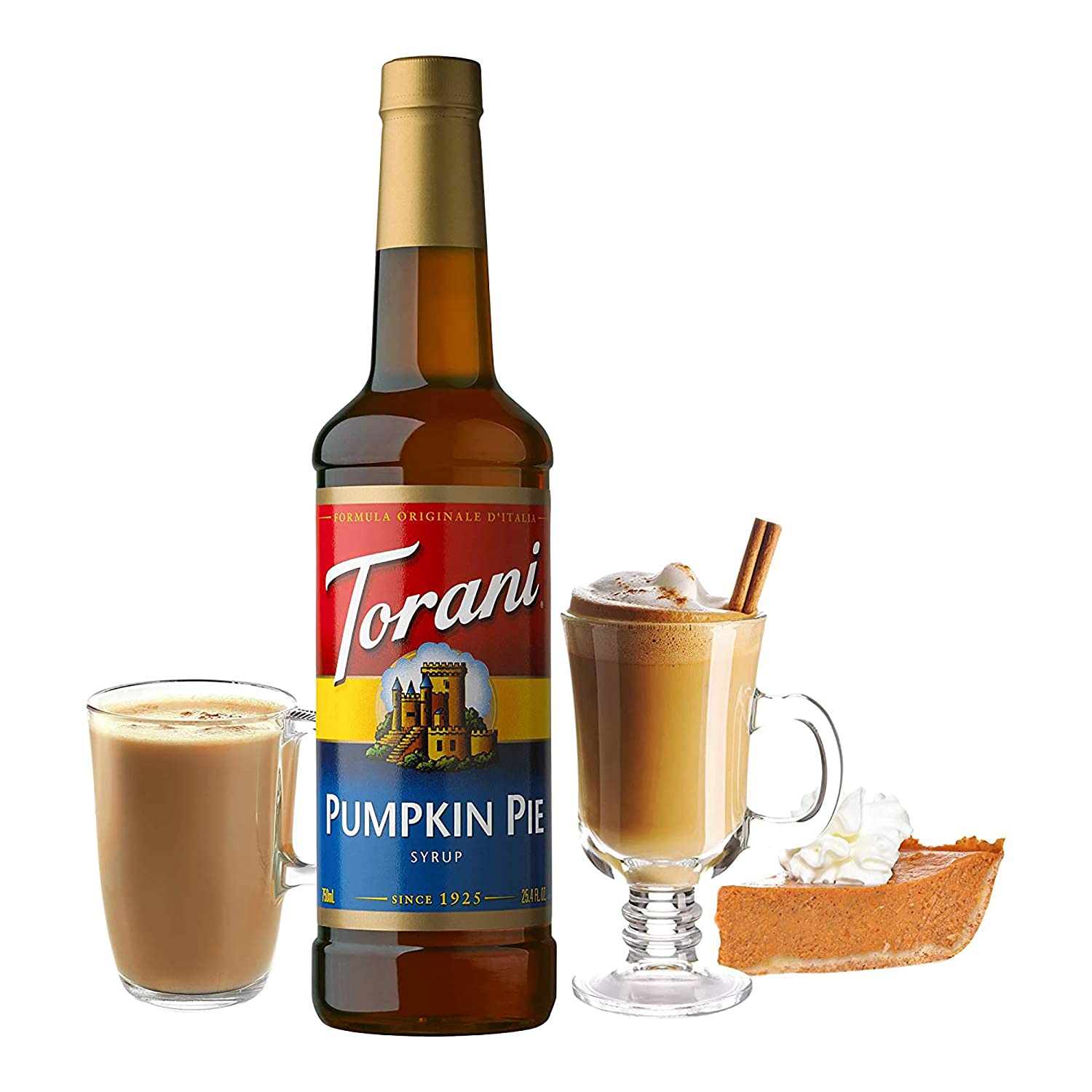 Torani Classic Flavored Syrups - 750 ml Glass Bottle: Pumpkin Pie