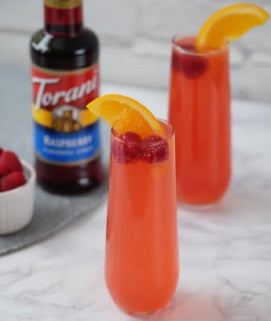 Torani Classic Flavored Syrups - 750 ml Glass Bottle: Raspberry
