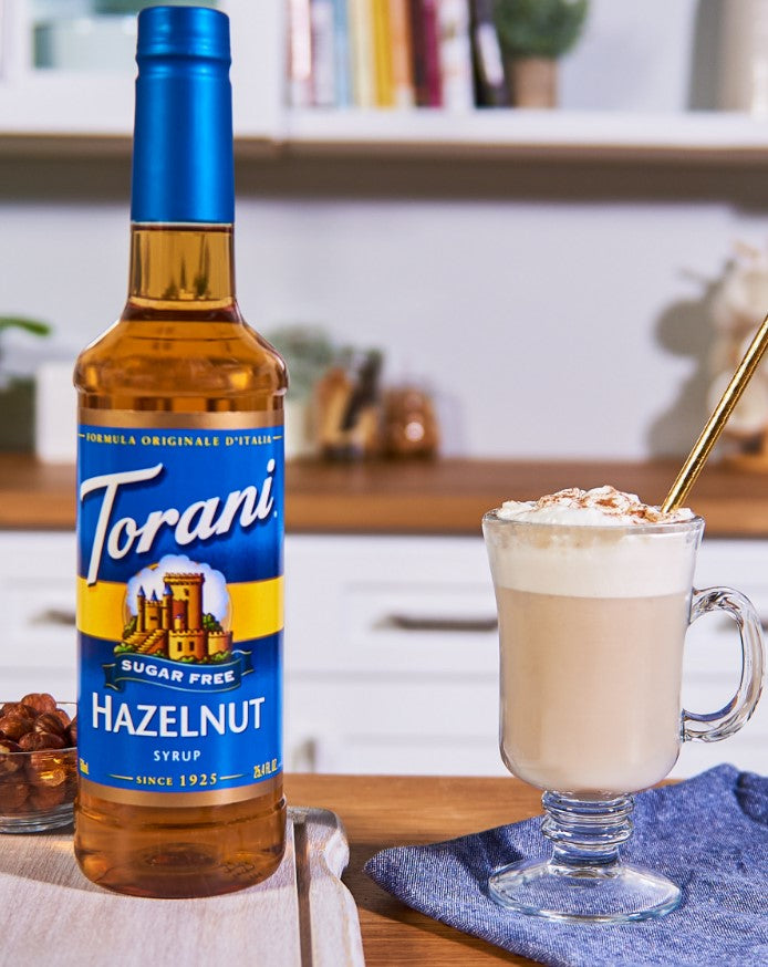 Torani Sugar Free Flavored Syrups - 750 ml Glass Bottle: Hazelnut