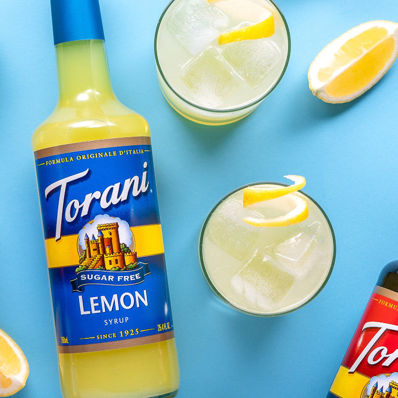 Torani Sugar Free Flavored Syrups - 750 ml Glass Bottle: Lemon