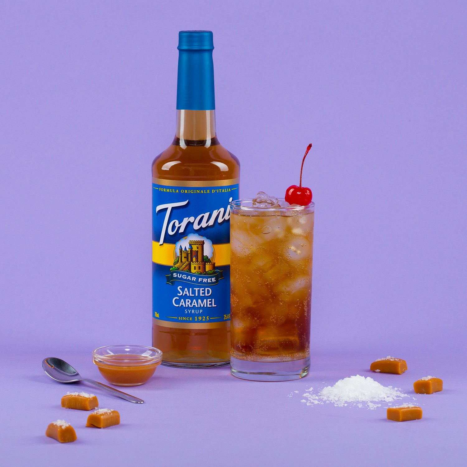 Torani Sugar Free Flavored Syrups - 750 ml Glass Bottle: Salted Caramel