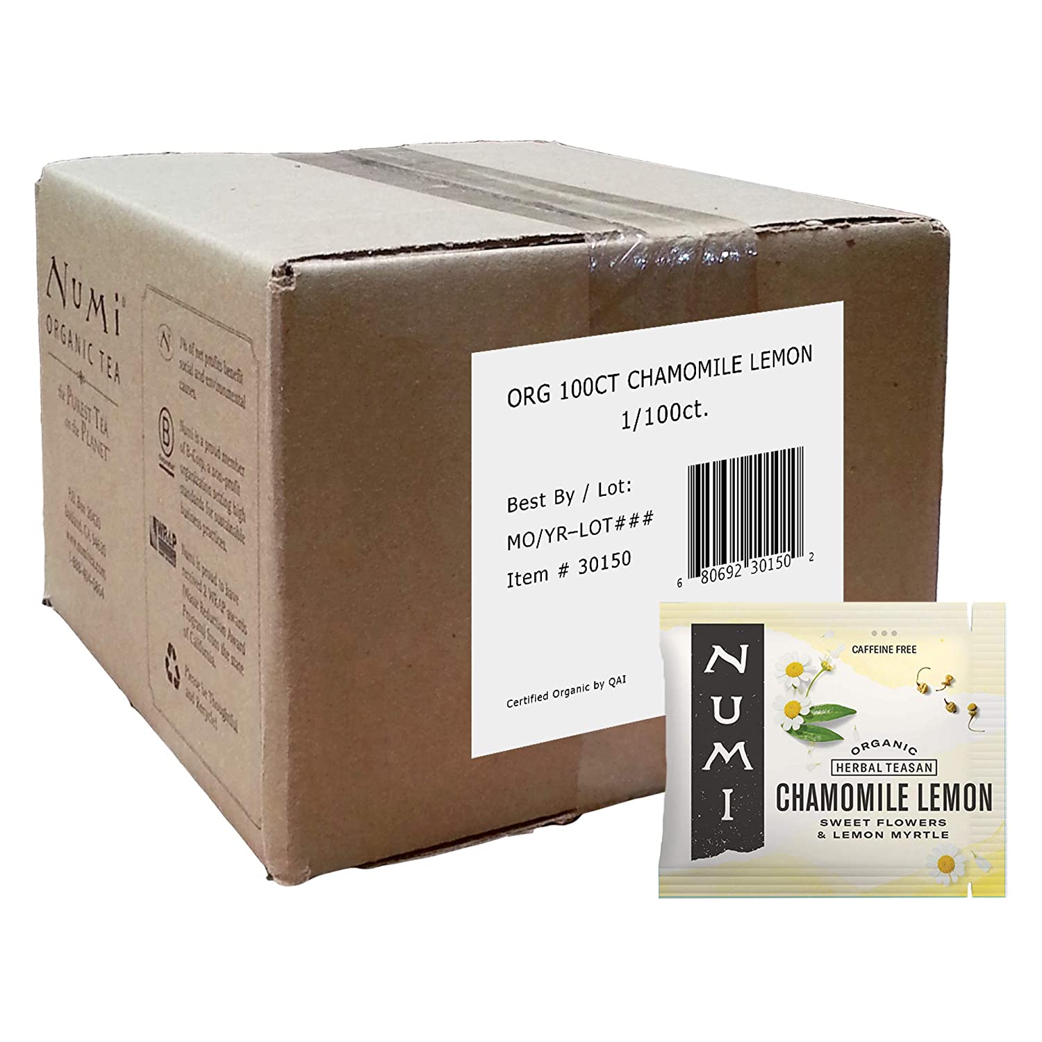 Numi Tea - Box of 100 Single Serve Packets: Chamomile Lemon