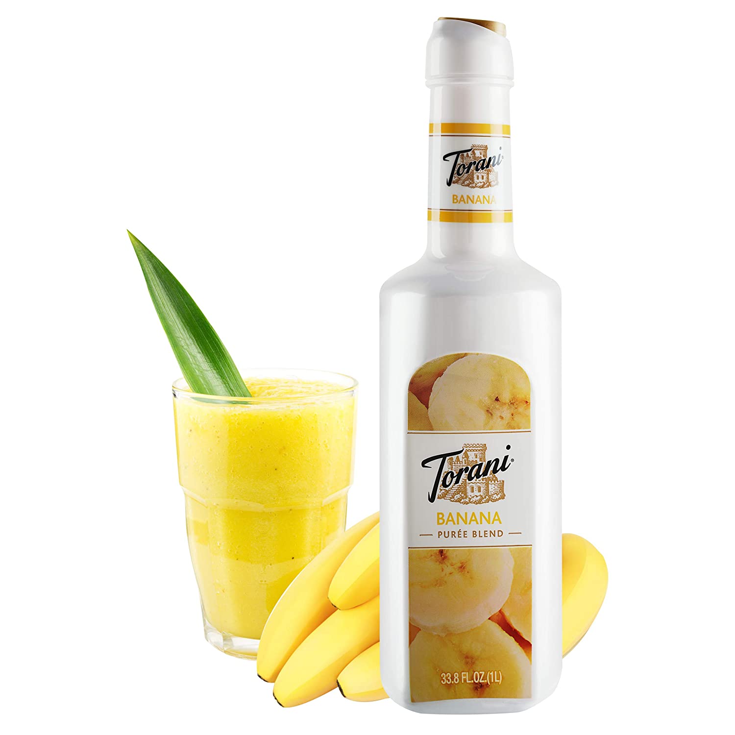 Torani Puree Blend: 1L Bottle: Banana