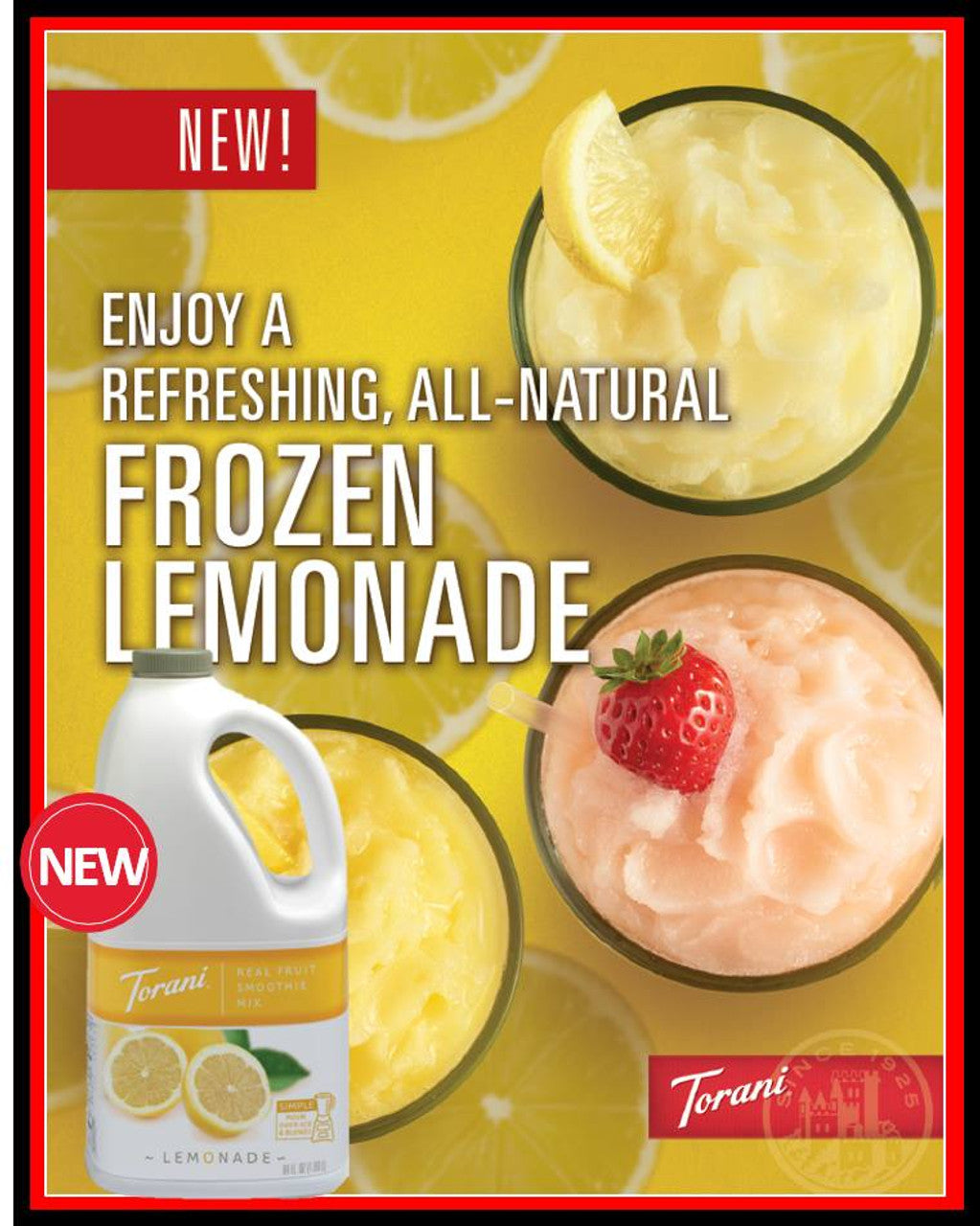 Torani Real Fruit Smoothies - 64 oz Jug: Lemonade