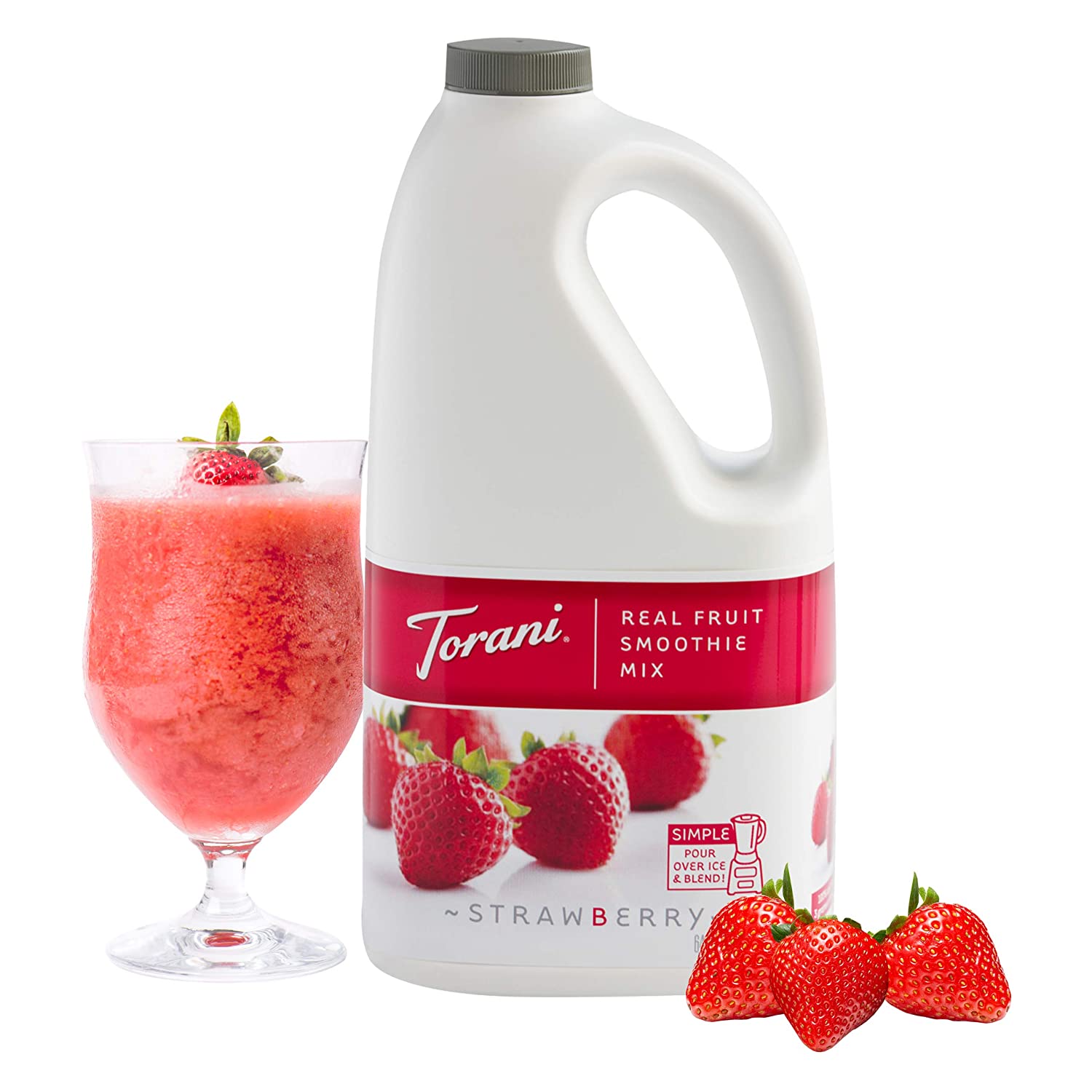 Torani Real Fruit Smoothies - 64 oz Jug: Strawberry
