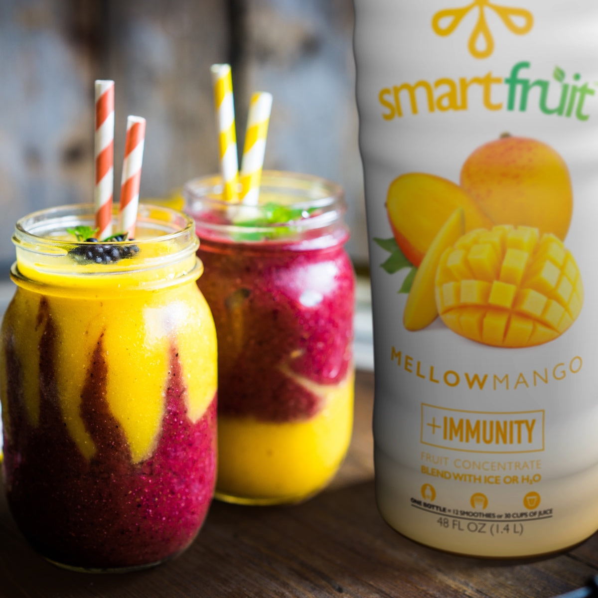 SmartFruit - 100% Real Fruit Puree: 48 fl. oz. Bottle: Mellow Mango
