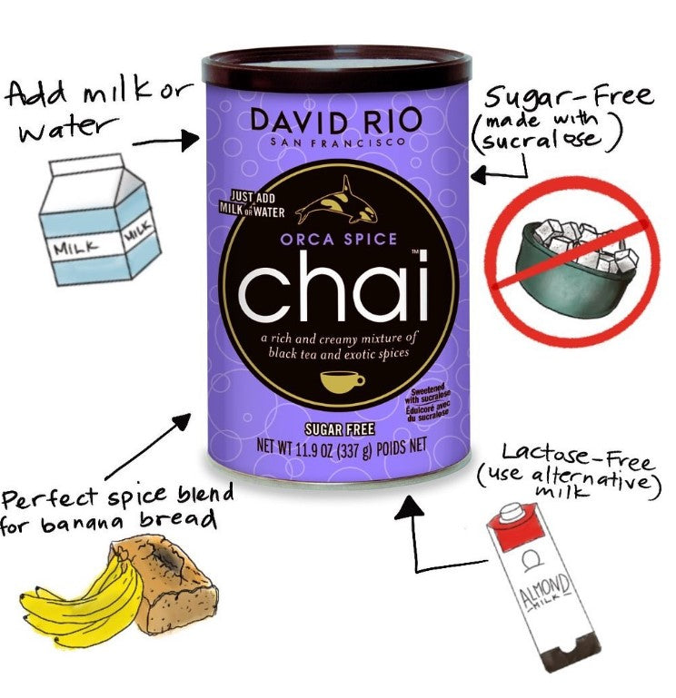 David Rio Chai (Endangered Species) - 11.9oz Canister: Orca Spice Sugar Free-3