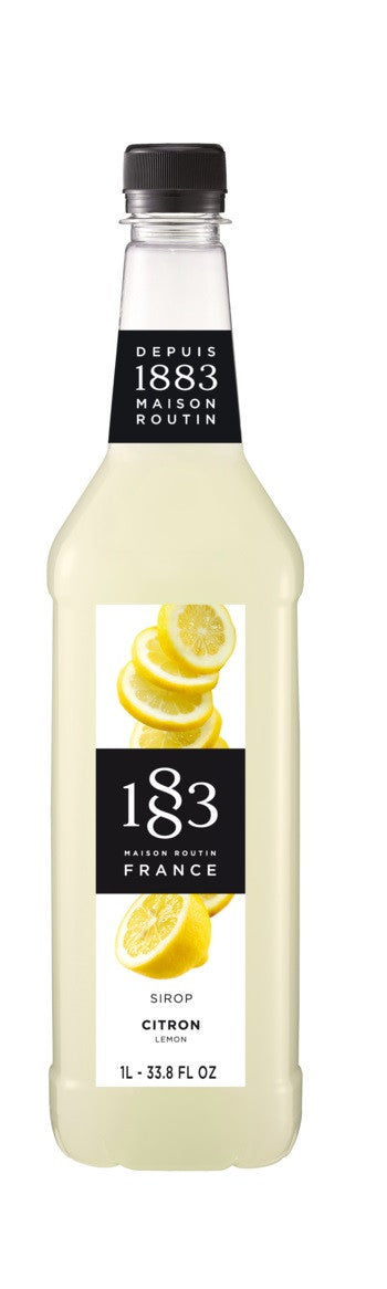 1883 Classic Flavored Syrups - 1L GLASS Bottle: Lemon