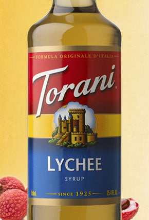Torani Classic Flavored Syrups - 750 ml Glass Bottle: Lychee