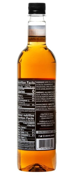 Davinci Sugar Free Flavored Syrups - 750 ml. Plastic Bottle: Peanut Butter