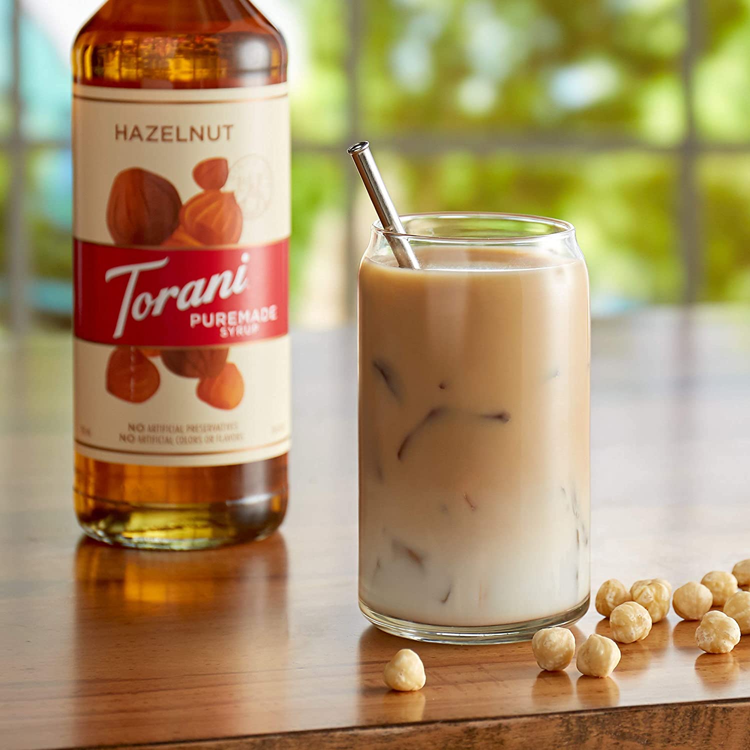 Torani Puremade Flavor Syrup: 750ml Glass Bottle: Hazelnut