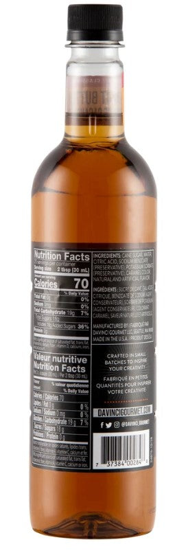 Davinci Classic Flavored Syrups - 750 ml. Plastic Bottle: Peanut Butter