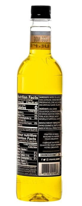 Davinci Sugar Free Flavored Syrups - 750 ml. Plastic Bottle: Egg Nog