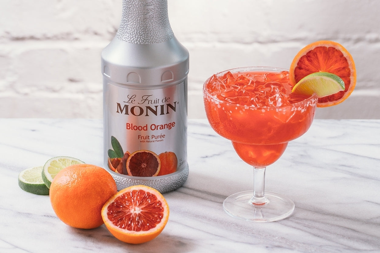 Monin Fruit Puree - 1L Plastic Bottle: Blood Orange