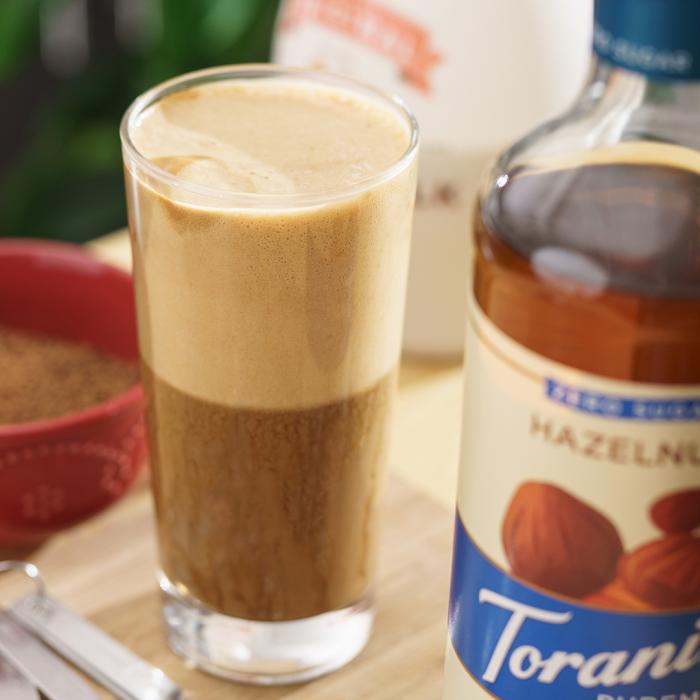 Torani Puremade Zero Sugar Flavor Syrup: 750ml Glass Bottle: Sugar Free Hazelnut