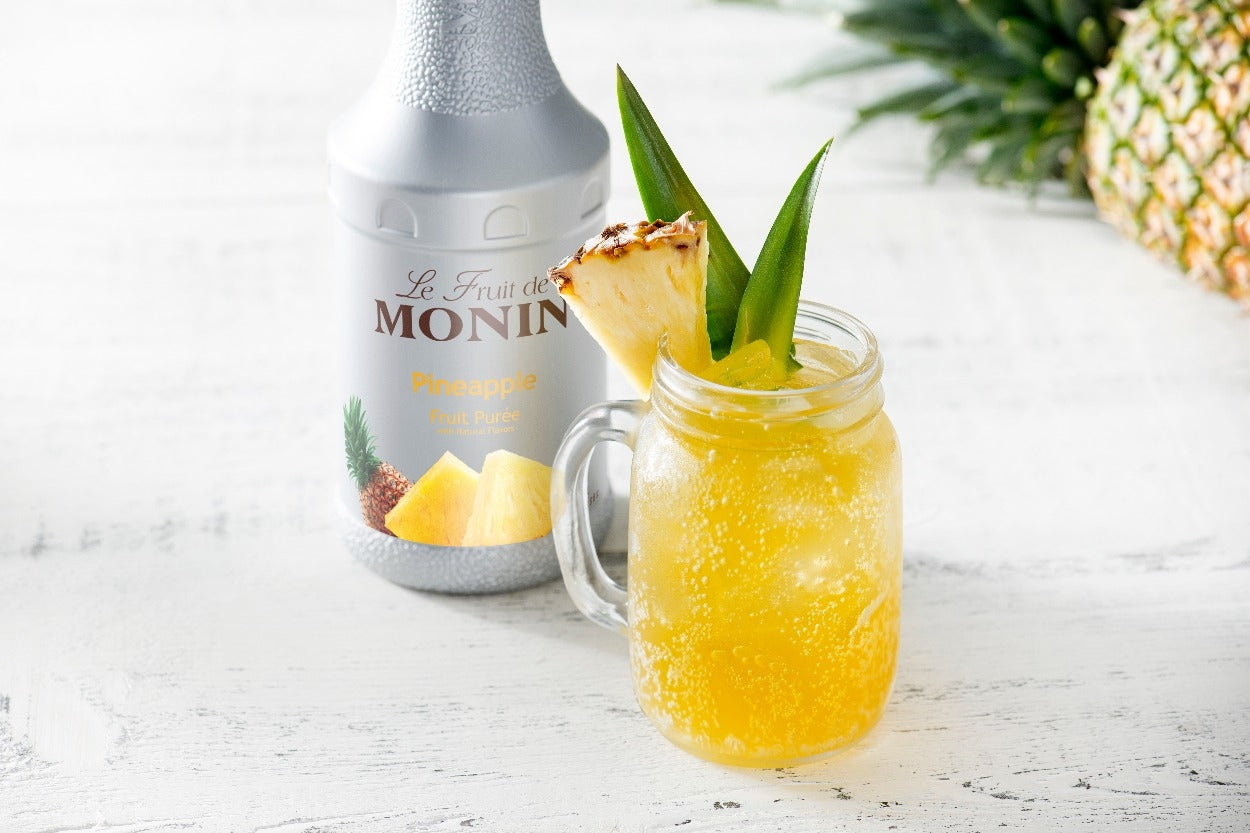 Monin Fruit Puree - 1L Plastic Bottle: Pineapple