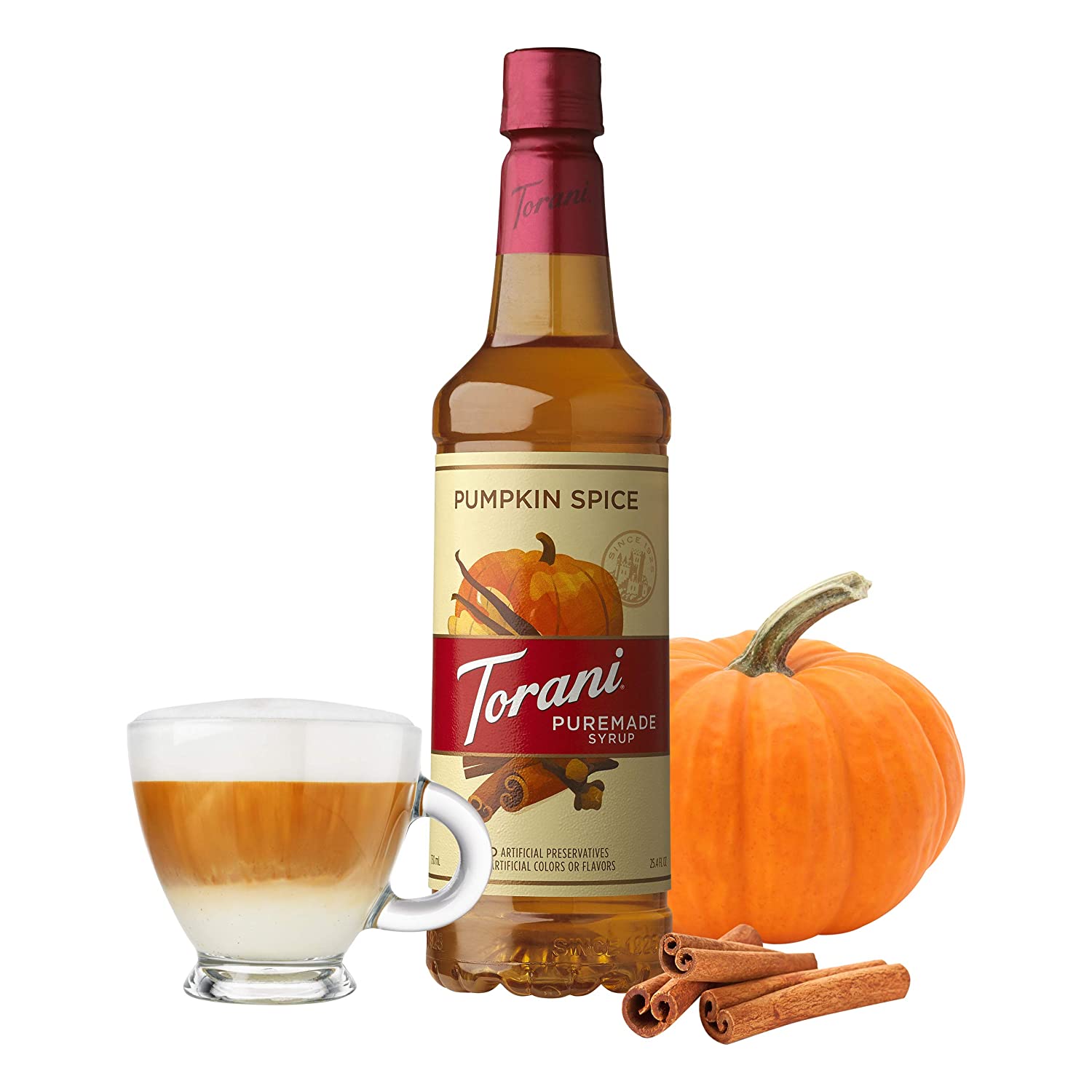 Torani Puremade Flavor Syrup - 750ml Plastic Bottle: Pumpkin Spice