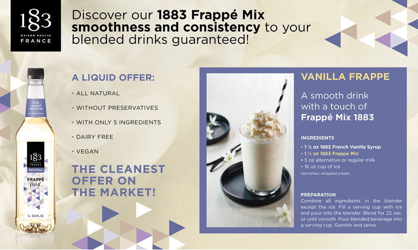1883 Frappe Mix - 1L Plastic Bottle: Neutral