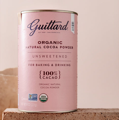 Guittard Cocoa - 8oz Can Unsweetened: Organic Natural Cocoa Powder