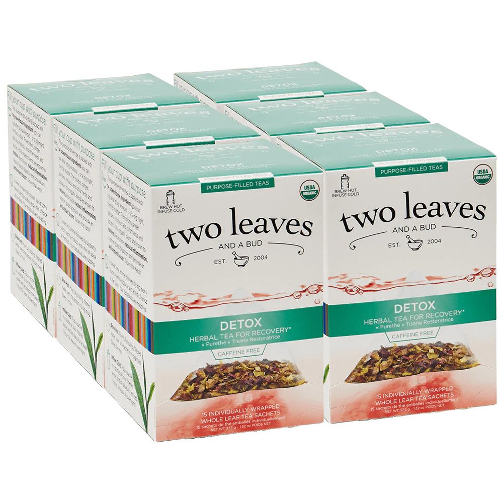 Two Leaves Tea - Box of 15 Tea Sachets: Organic Detox Tea