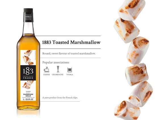 1883 Classic Flavored Syrups - 1L Plastic Bottle: Toasted Marshmallow