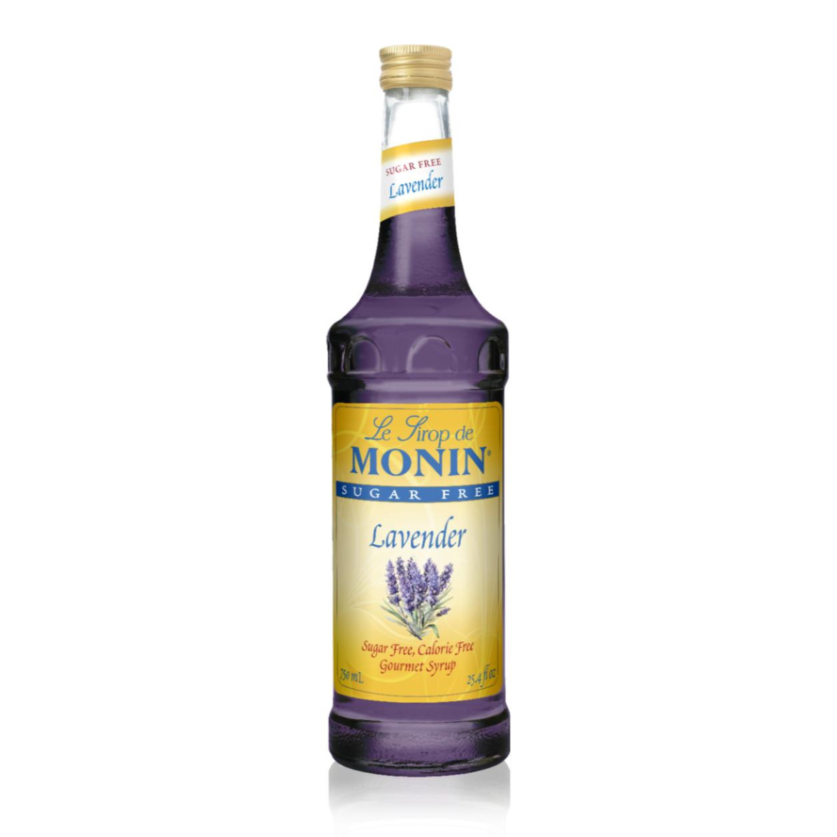 Monin  Sugar Free Flavored Syrups - 750 ml. Glass Bottle: Lavender (Sugar Free)