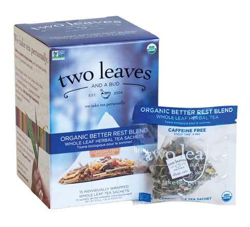Two Leaves Tea - Box of 15 Tea Sachets: Organic Better Rest