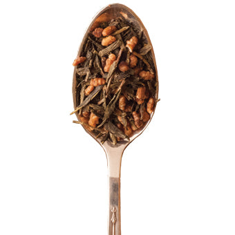 Two Leaves Tea: Organic Gen Mai Cha Green Tea - 1/4 lb. Loose Tea in a Resealable Sleeve