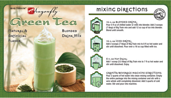 Big Train Blended Ice Green Tea Smoothie (Dragonfly) -  3.5 lb. Bulk Bag